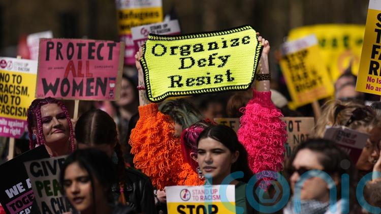 Together rally leaders hopeful turnout has &lsquo;intimidated&rsquo; far right to stay away