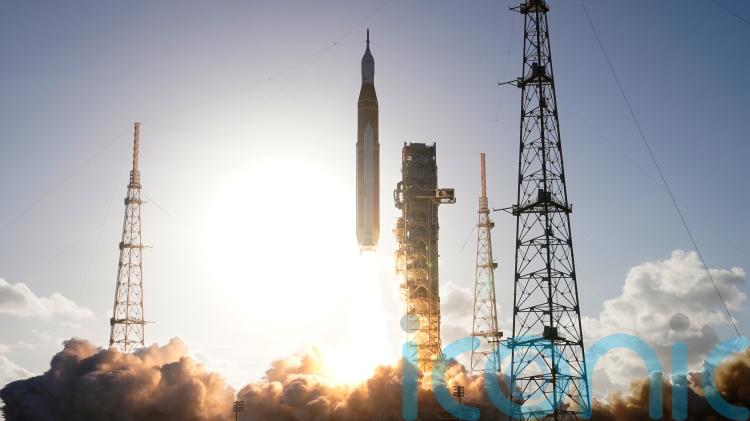 Lift-off for first manned Moon mission in more than 50 years