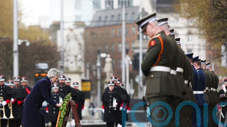 President Catherine Connolly lays wreath at 1916 Rising ceremony