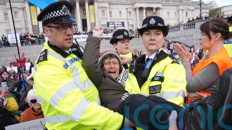 Police make arrests at protest against Palestine Action ban in central London