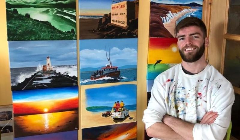 Derry GAA player brushes up on painting skills for mental health cause