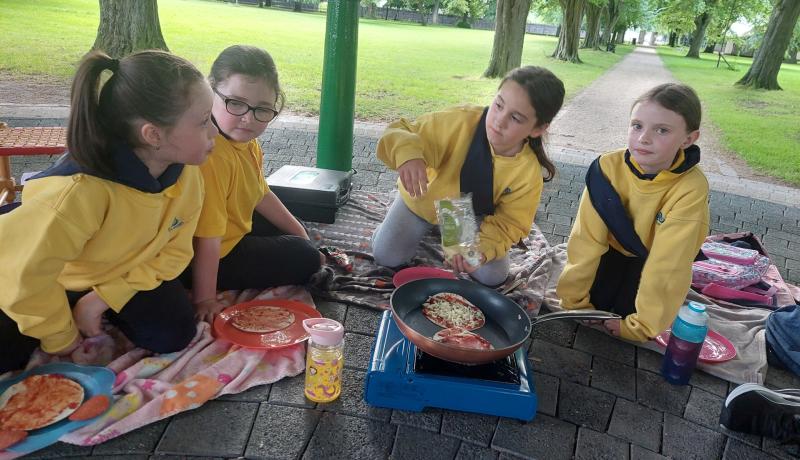 Dundalk Brownies had a great day cooking al fresco