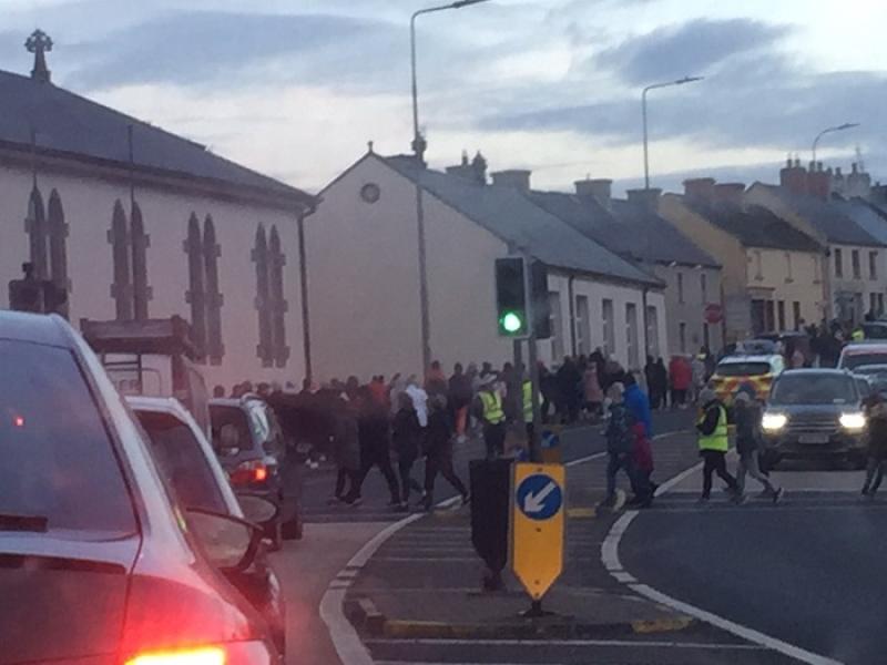 Large vigil walk in Grange, North Sligo  village this evening for Ashling Murphy 