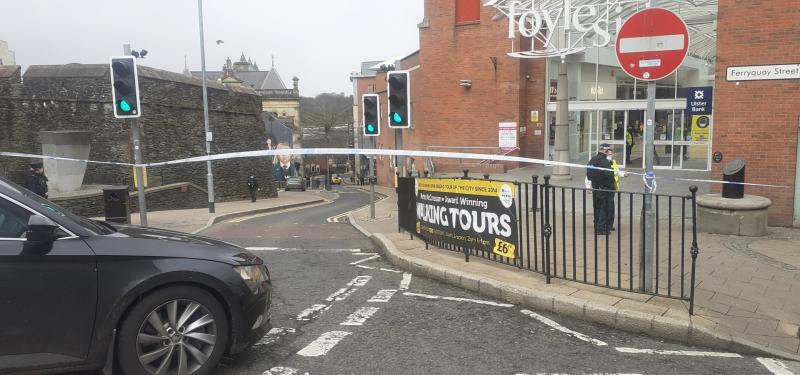 Police investigating reports of a bomb placed at the Foyleside Shopping Centre