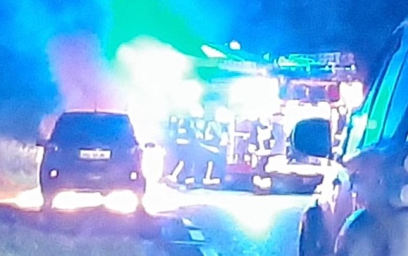 Fire brigade called to jeep blaze in Tullamore