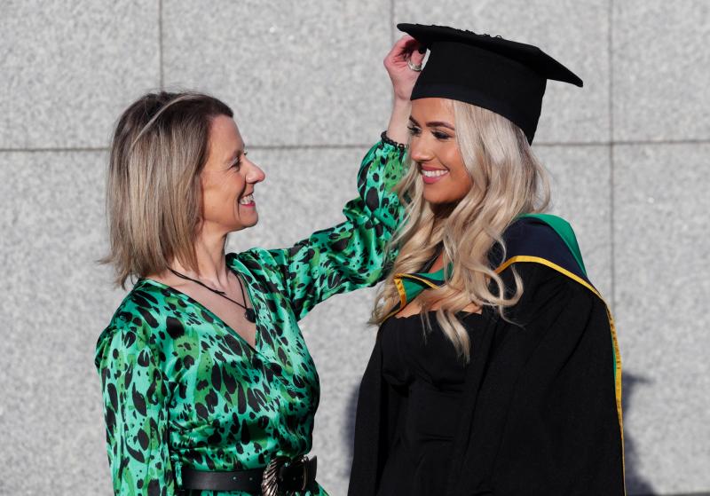 Sun shines as Offaly student celebrates graduating from university