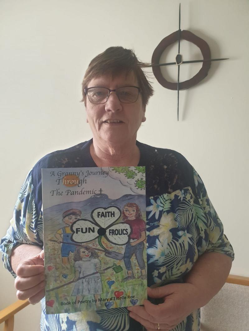Mary d'Estelle-Roe pictured with her book