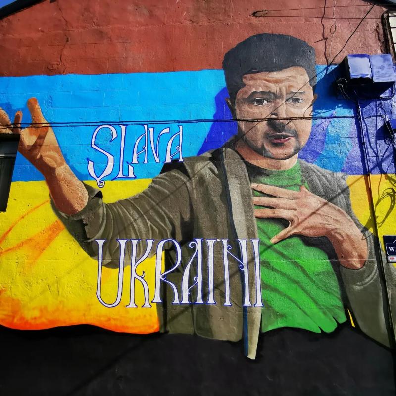Zelensky mural shows Longford's solidarity with Ukraine