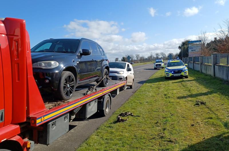 Kildare gardaí impound eight cars at Naas and Monasterevin checkpoints