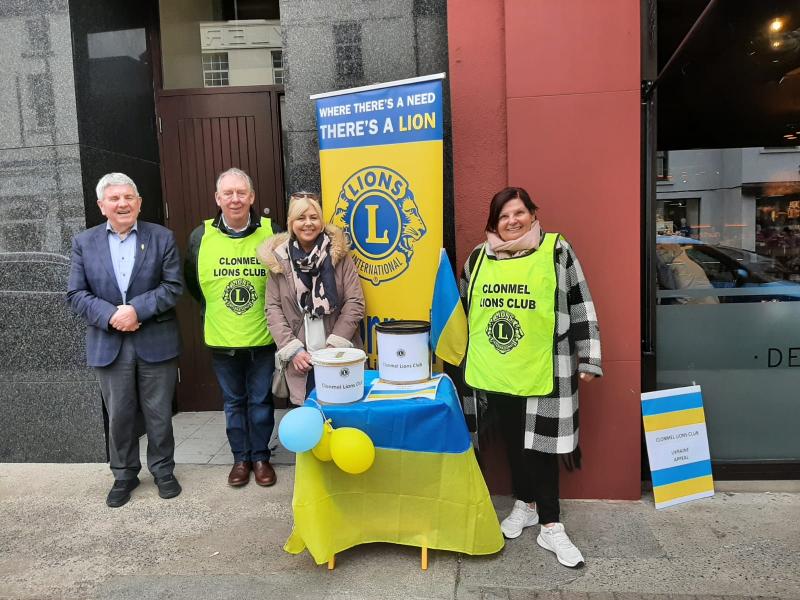 Generous response to Clonmel  Lions Club Ukrainian appeal