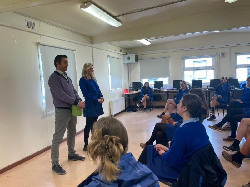 Fair City's Alan Devine holds workshop for transition year students at the Ursuline