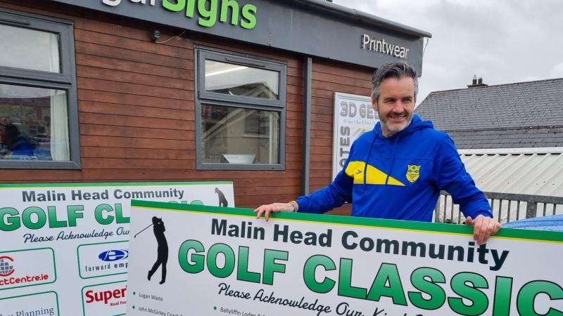 Fundraising Ballyliffin golf classic teeing off