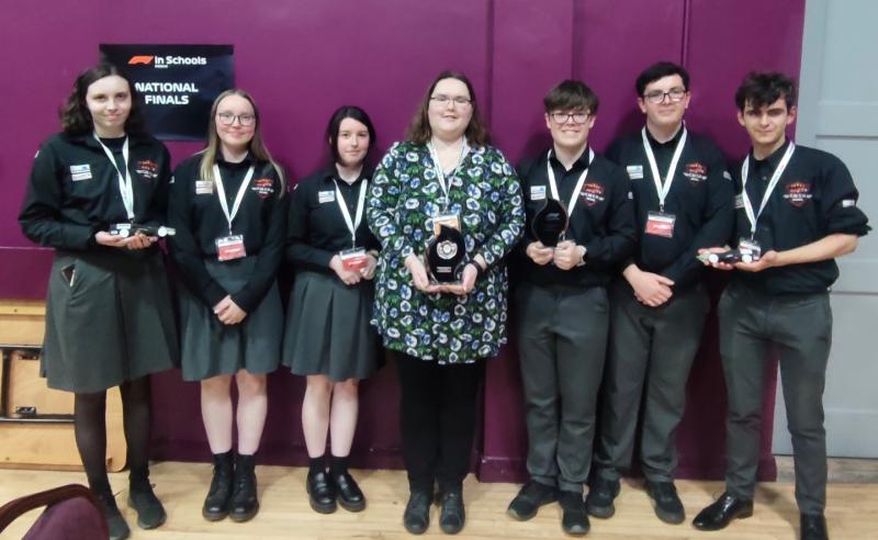 Coláiste Mhuire racing team awarded innovation prize at  F1 in Schools all-Ireland finals