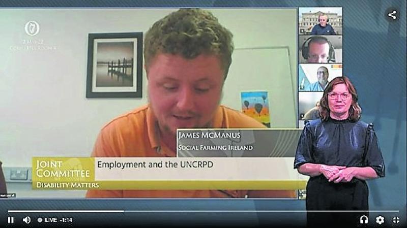 Glenfarne man addresses Oireachtas Committee on Disability Matters