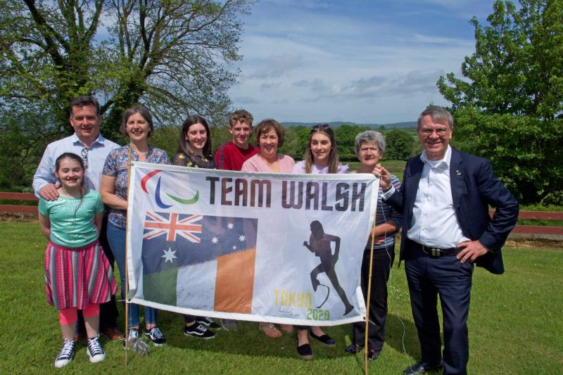 Australian Ambassador visits Carrick-on-Suir relatives of his country's paralympian athletics star Sarah Walsh  