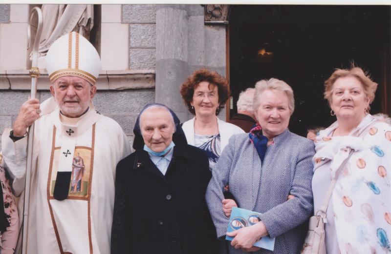 Archbishop Kieran O'Reilly pictured with some of those who attended the Mass of Thanksgiving in the Cathedral of the Assumtpion
