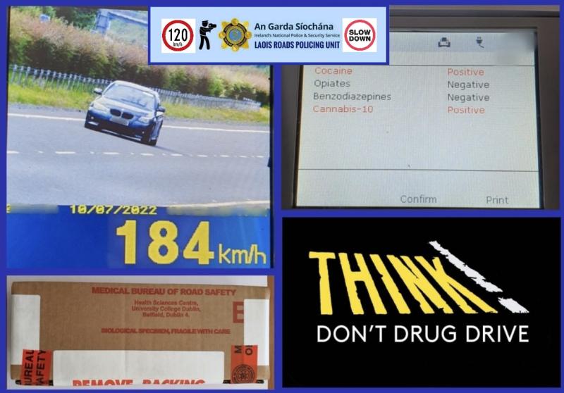 Supected drug driver clocked at 184kph in Laois