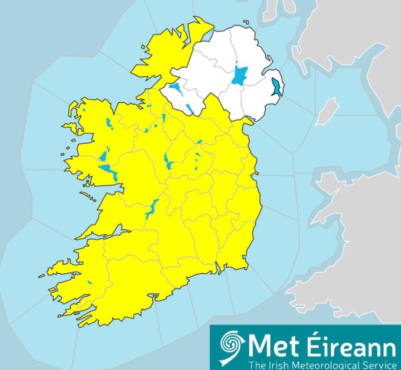 Status Yellow High temperature warning issued for whole of Ireland 