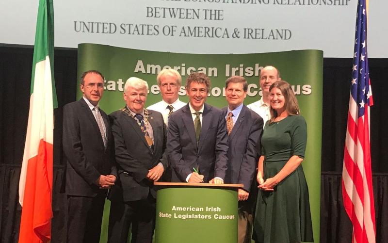 Inishowen councillor co-signs 'historic' US Sister City Partnership agreement