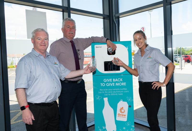 Bus Éireann and Grow Mental Health launch reverse vending machine at Letterkenny bus station