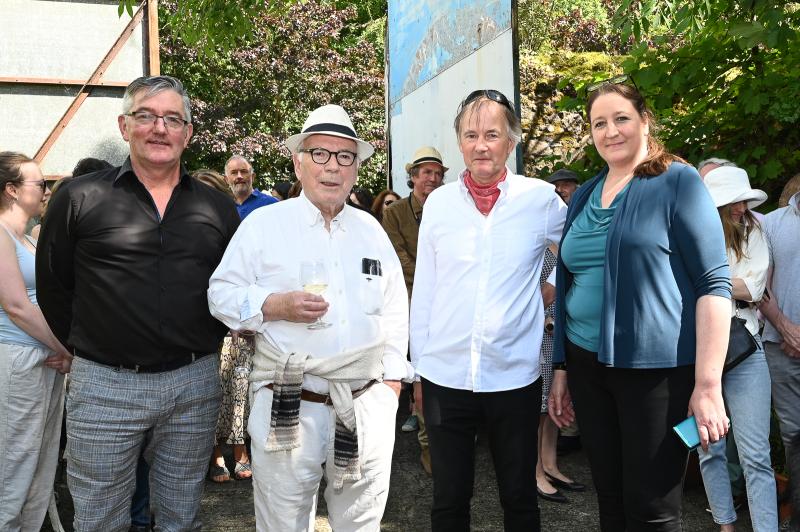 Brock Butler, Noel Pearson, Canice Hogan, and Stacey Williams at the Secret Garden Exhibition in Thomastown