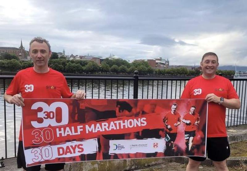 Childhood  best friends team up for mammoth 30 half marathons in 30 days