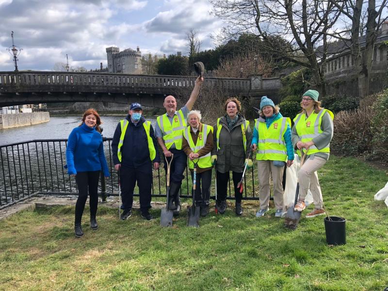Pat Boyd of Keep Kilkenny Beautiful pictured with other volunteers