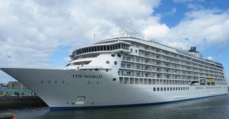 Excitement as unique cruise ship 'The World' docks in Killybegs