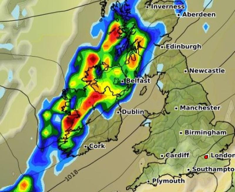 Met Eireann weather forecast for Ireland for the coming days 