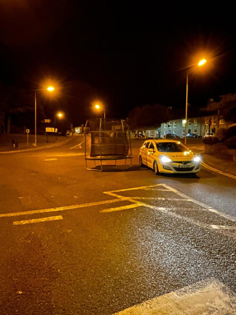 Trampoline apprehended by gardaí after taking flight in Kilkenny