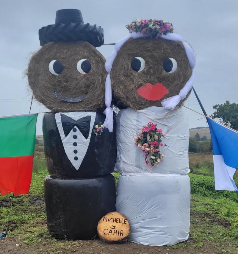 Eye-catching bale display heralds upcoming County Derry nuptials