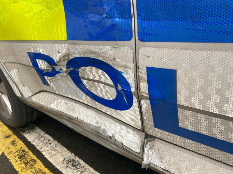 Two PSNI officers escape serious injury after car rammed in Derry