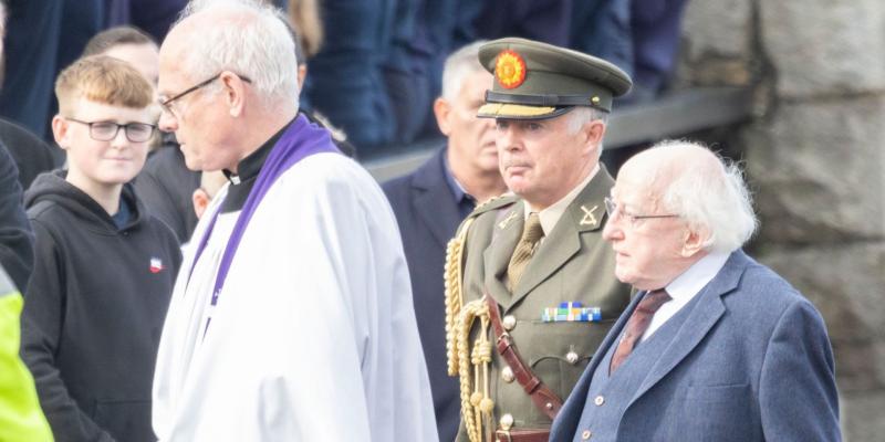 President Higgins hails Creeslough&rsquo;s community response