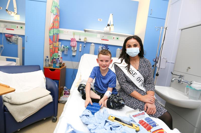 Longford children delighted to meet Rose of Tralee in Mullingar Hospital's Paediatric Unit