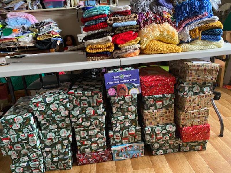 Team Hope shoebox for Christmas full swing  in Laois community