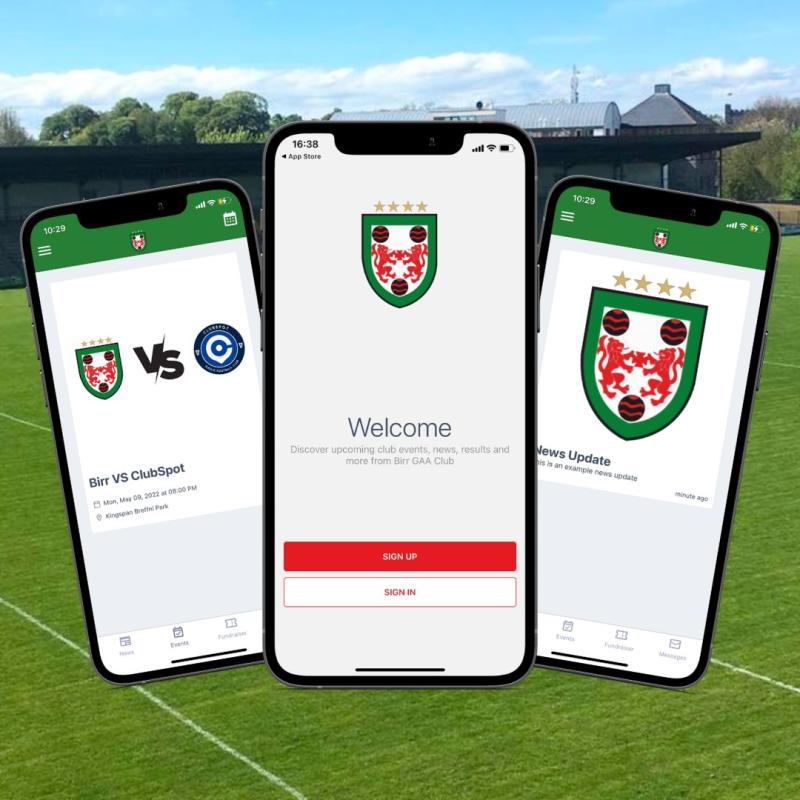 GAA club is the first sports club in Offaly with its own mobile club app