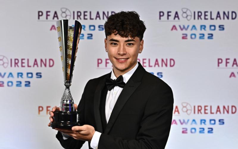 Waterford FC player Phoenix Patterson wins First Division Player of the Year award
