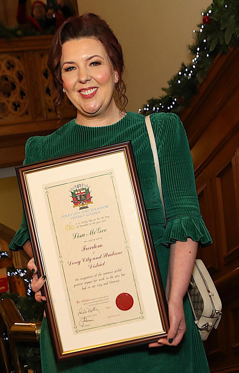 Derry Girls creator Lisa McGee conferred with Freedom of Derry and Strabane