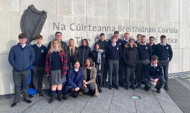 Coláiste Mhuire students visit Criminal Courts of Justice in Dublin