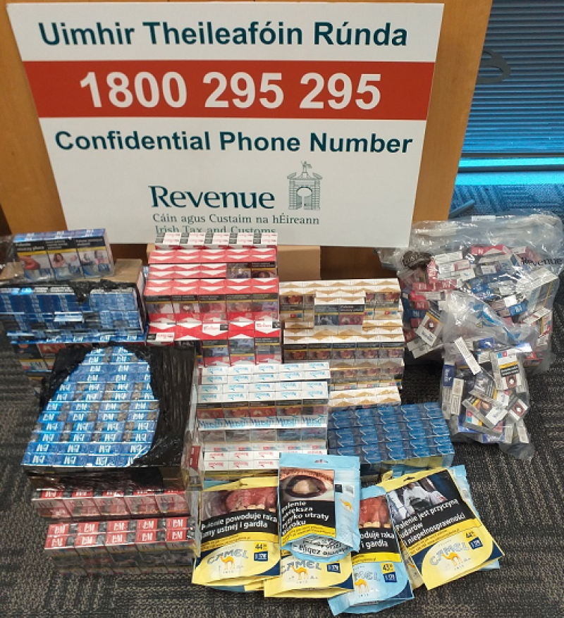 Revenue officers seize over 20,000 cigarettes from residential premises in Waterford