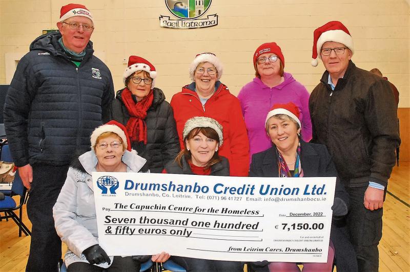 Cheque presentation to homeless charity  by Leitrim Cares