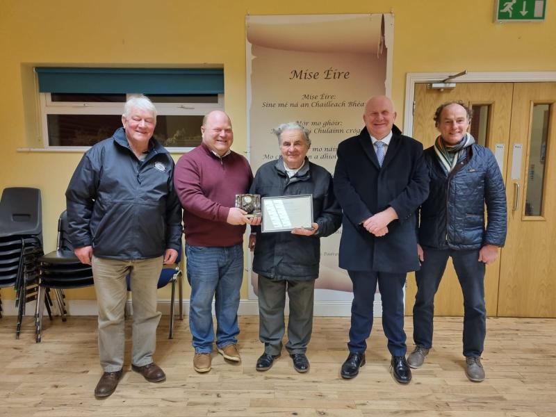 Fianna Fail t Cumann Chairman Pat Scanlon, National Executive member Tim Maher, Cumann Secretary Dick Buckley, Deputy Jackie Cahill and John Hogan.