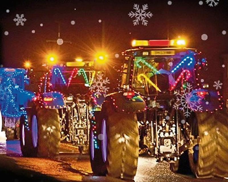 Streete Parish Park Fairy Light Tractor run part of Longford Christmas