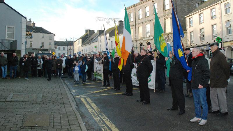 Some of those who attended a commemoration in Roscrea to mark the executions of four men one hundred years ago