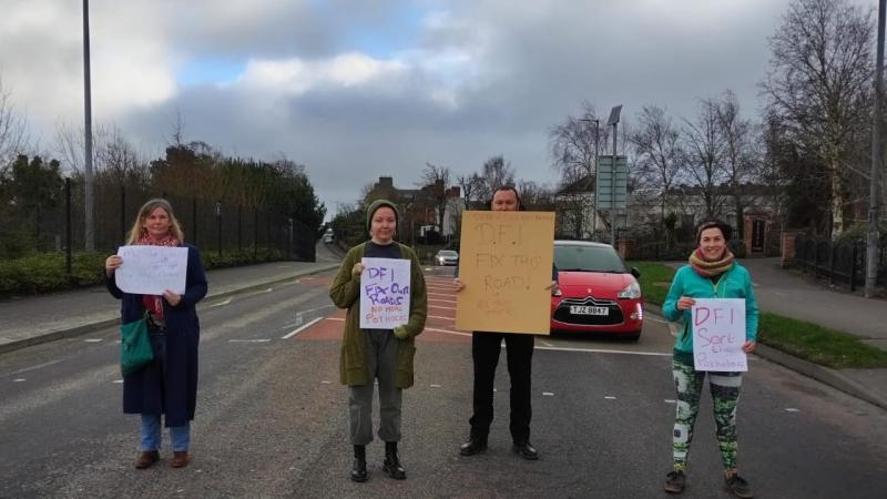PBP Pothole protest on Northland Road