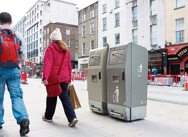 Waiting for Logo solar powered bins in Limerick Ireland Live