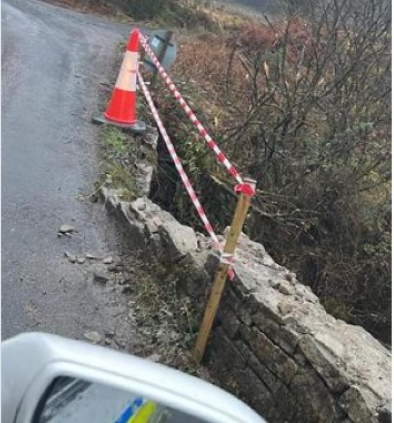 Laois gardai issue warning after bridge badly damaged 