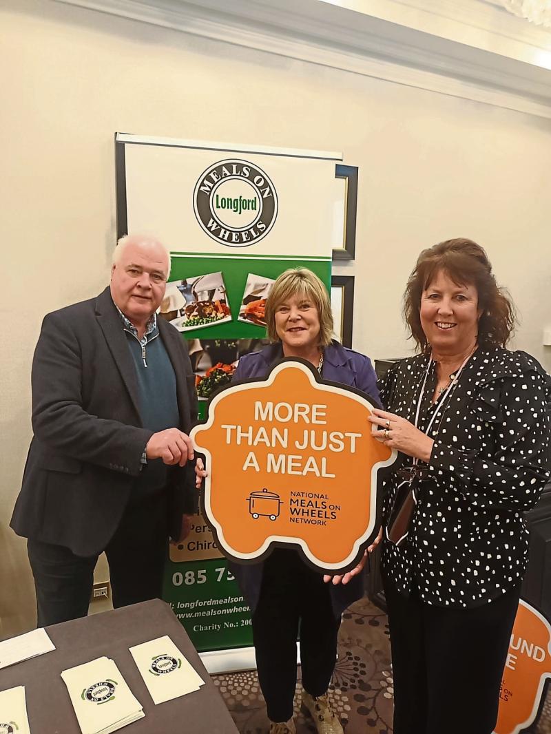 Minister Mary Butler with Elaine Keogh (Manager) and James Keogh (volunteer) of Longford Meals on Wheels