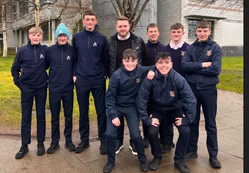 Two groups of Coláiste na Carraige students lead the way to the NFTE semi-finals