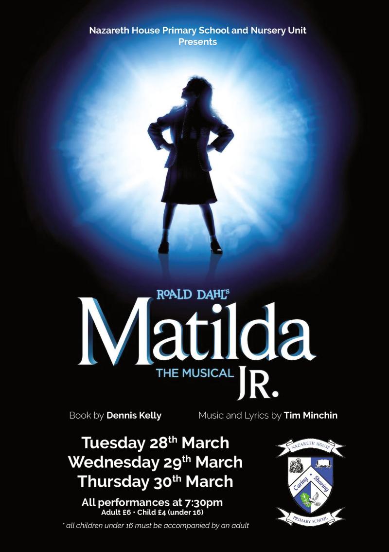 Derry school to perform Roald Dahl’s ‘Matilda the Musical JR’ next week